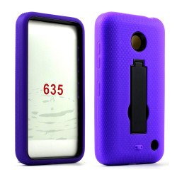 Nokia Lumia 635 Armor Hybrid Stand Case (Purple Black)